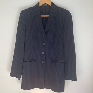 Laura Ashley Dark Blue Pinstripe Blazer
